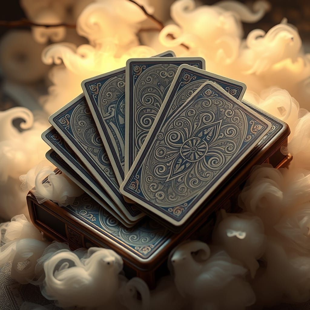 Mystical Tarot Cards in Leather-Bound Clow Book