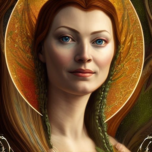 Galadriel Portrait in Renaissance Style