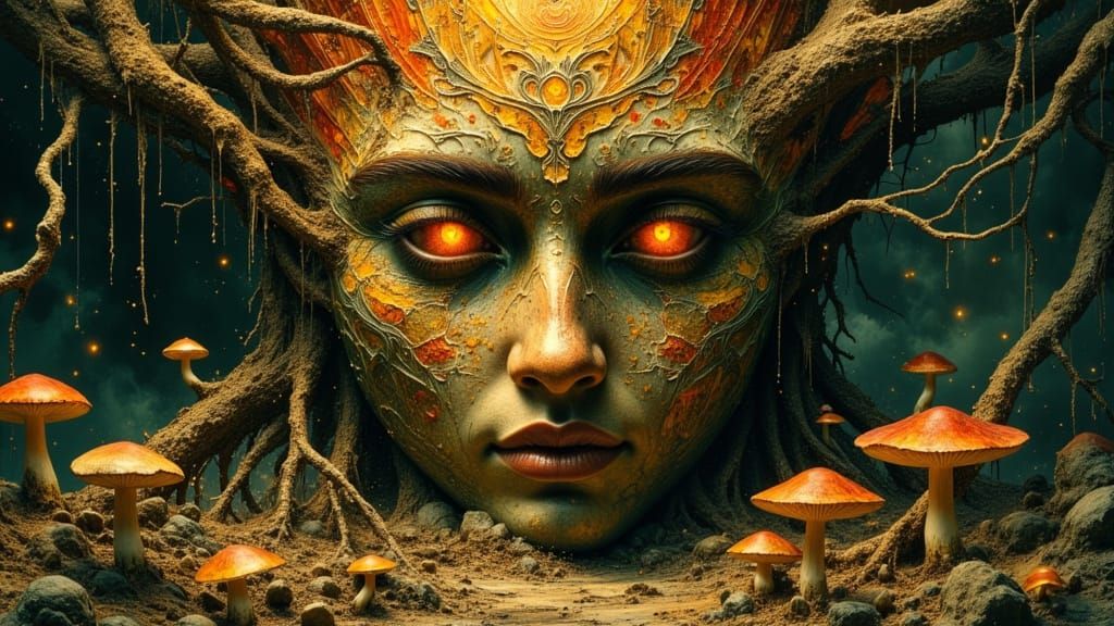 Icarus, the Solar Sojourner in Oil Paint Style