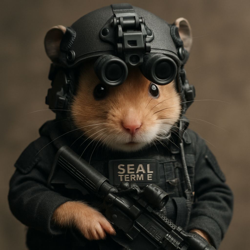 Action Hamster in Tactical Gear