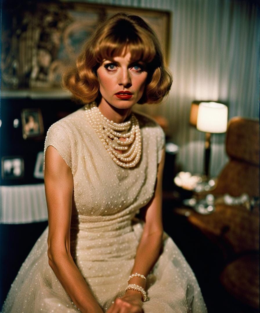 Candid Portrait of 1960s Mob Wife in Crime Noir