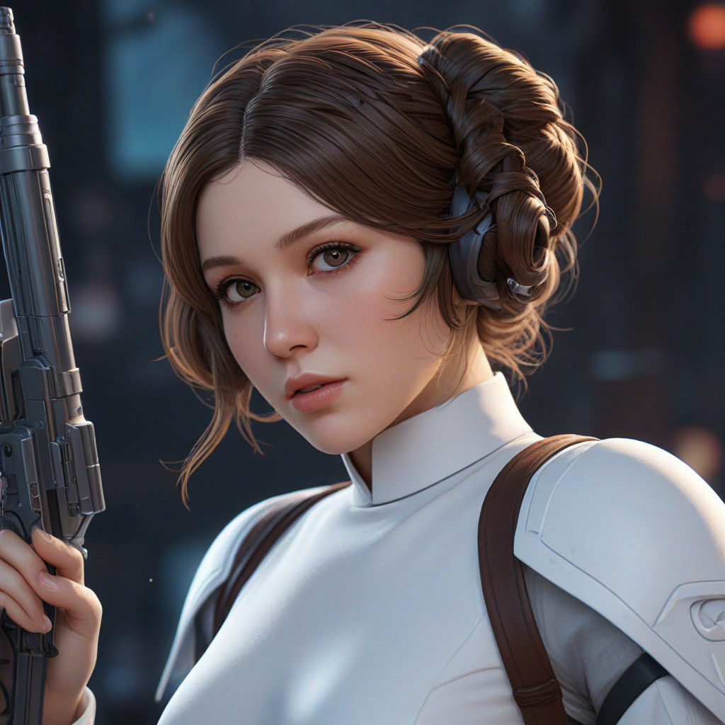 Princess Leia Unleashes Her Anime-Infused Blaster Fury
