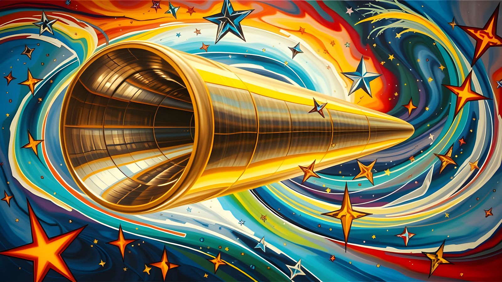 Stunning Metallic Maelstrom in Vibrant Colors