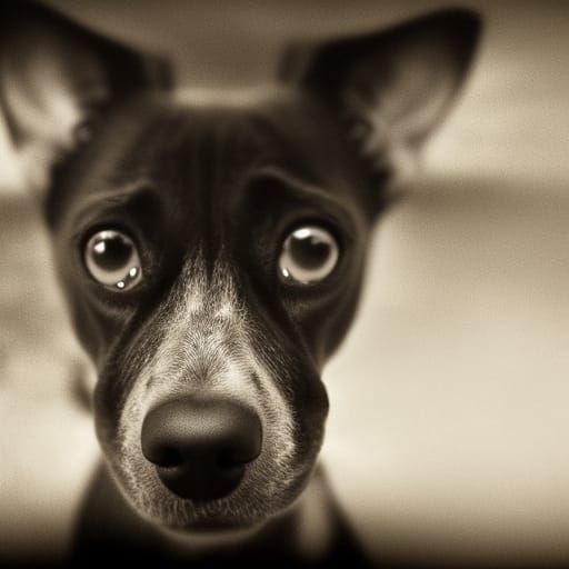 Dog in Suit Portrait in Photographic Style