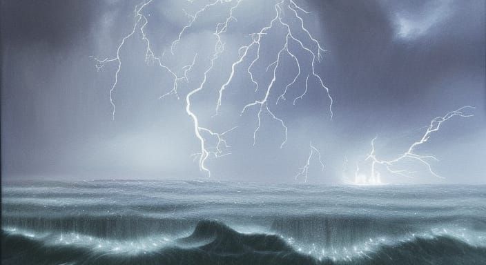 rain, thunder, and lightning