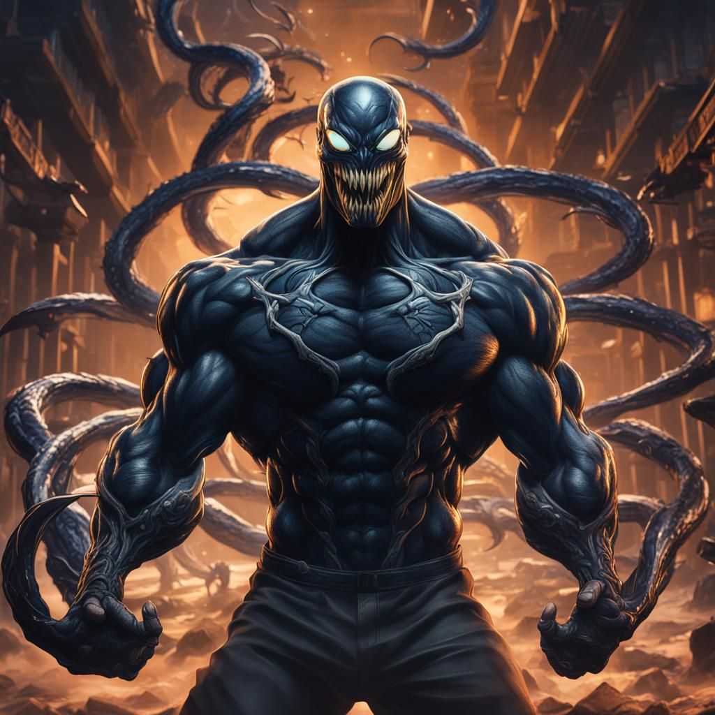 Mind Controlled by Venom Symbiote: Detailed Matte Painting