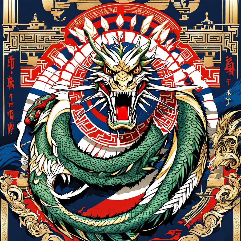 Feathered Serpent in Anime Style