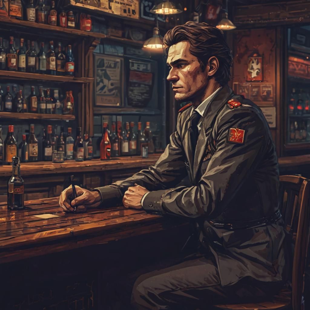 8-Bit Pixel Art of a Russian Spy