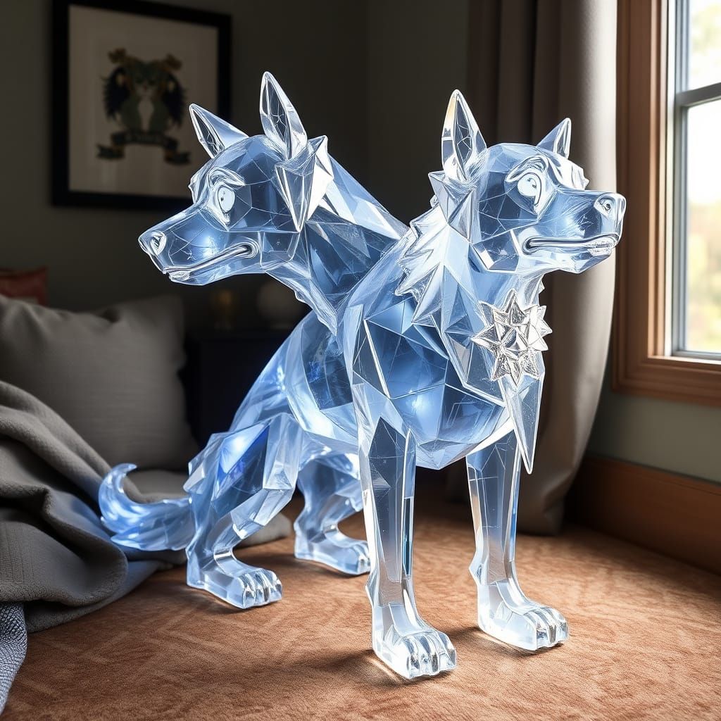 Crystal Canine Emerges from a Geode