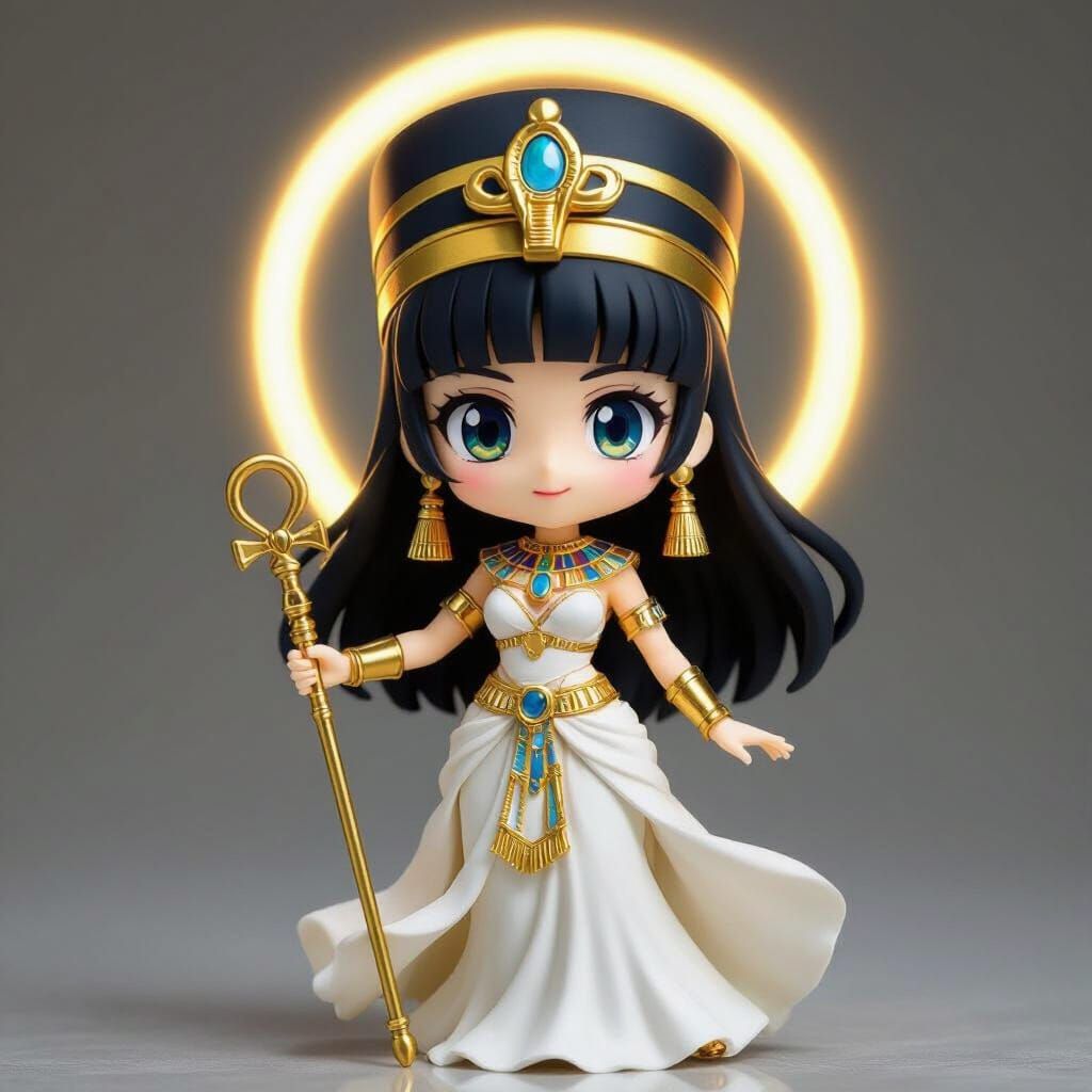 Cute Anime Nendoroid of Egyptian Goddess Nefertiti