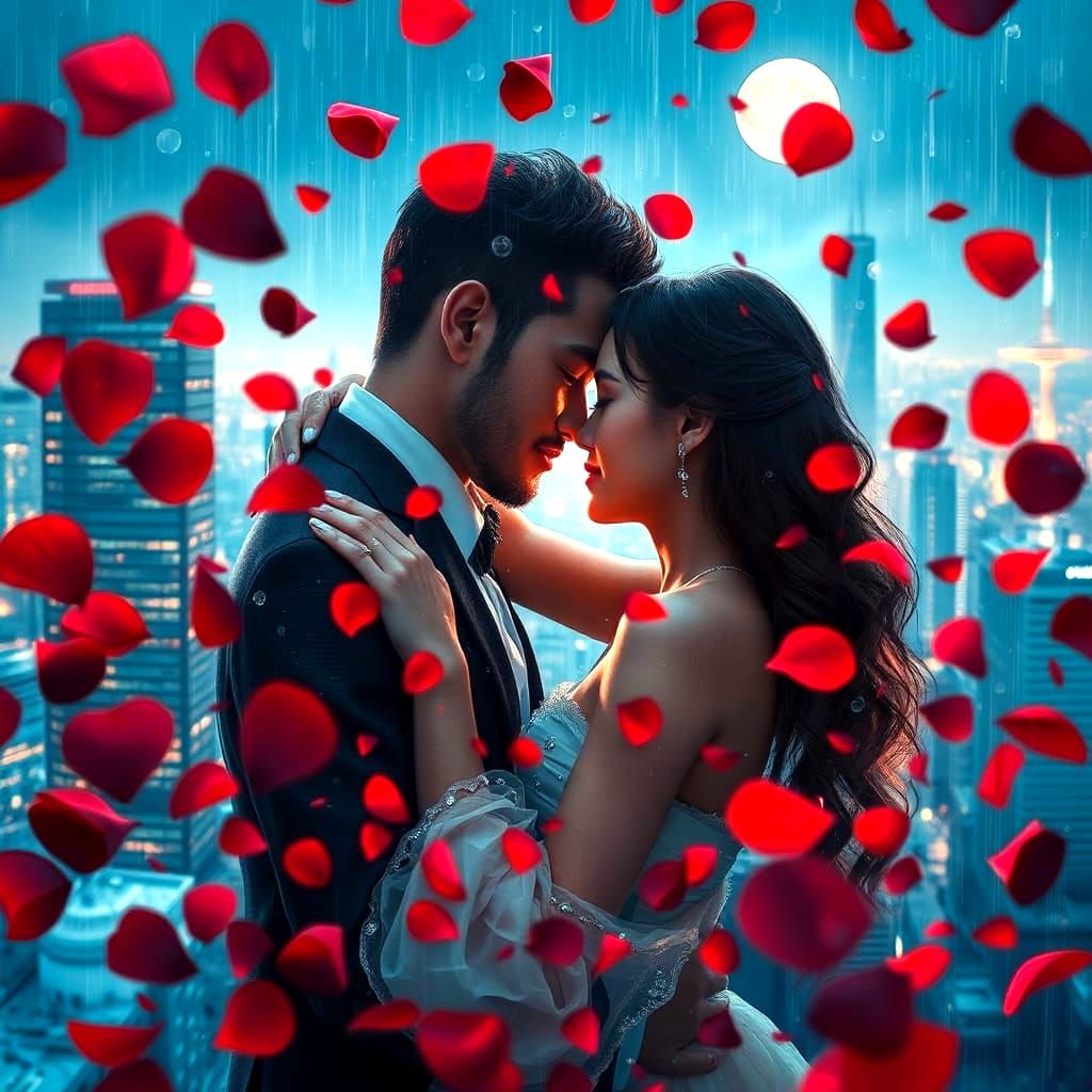 Romantic Double Exposure with Roses in Unreal Engine