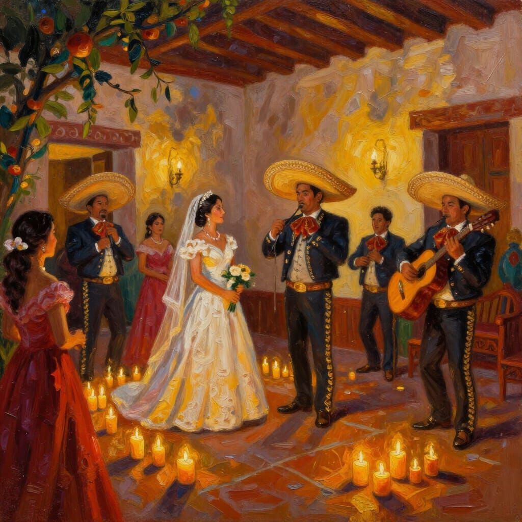 Candlelit Hacienda Wedding with Mariachi Band