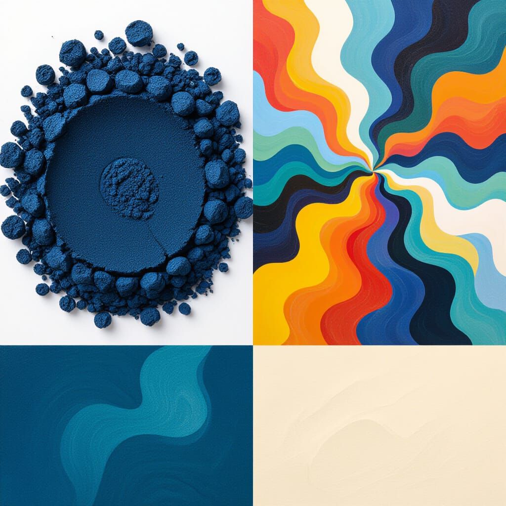 Vibrant Pigment Powders in Artistic Styles