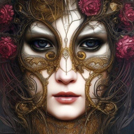 Ornate Eldritch Woman Portrait in Hyperrealistic Style