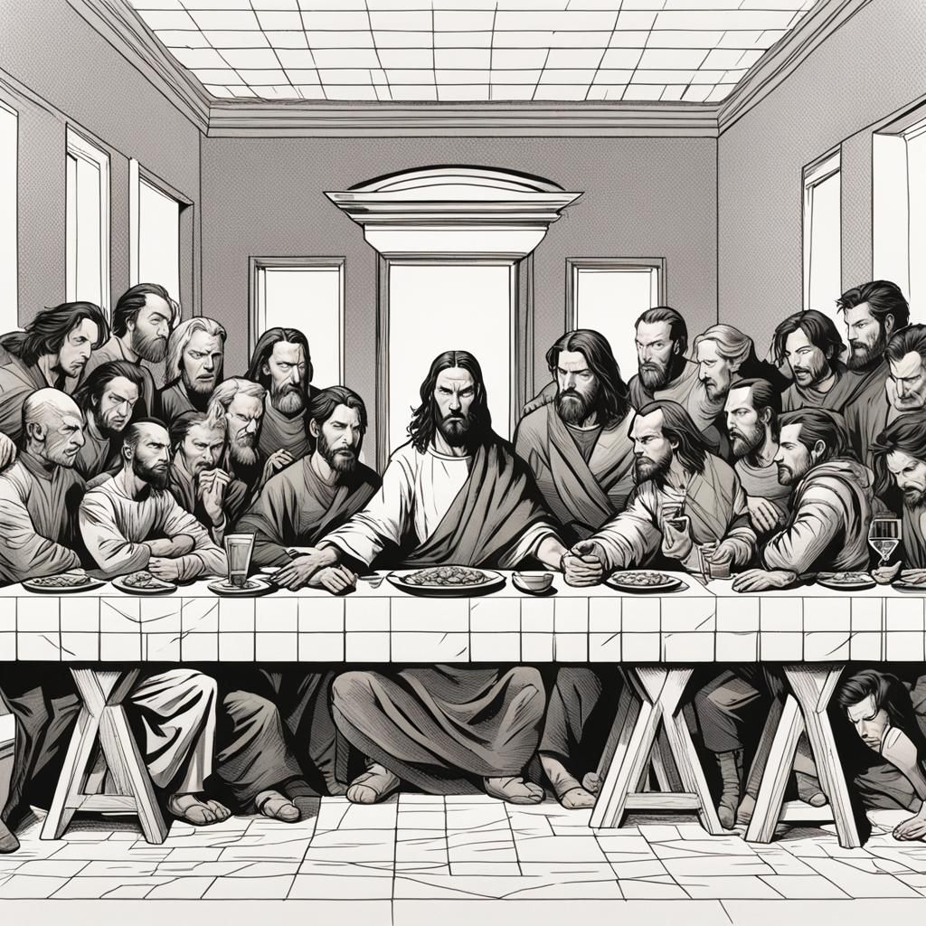 The Last Supper Reimagined with Historical Figures