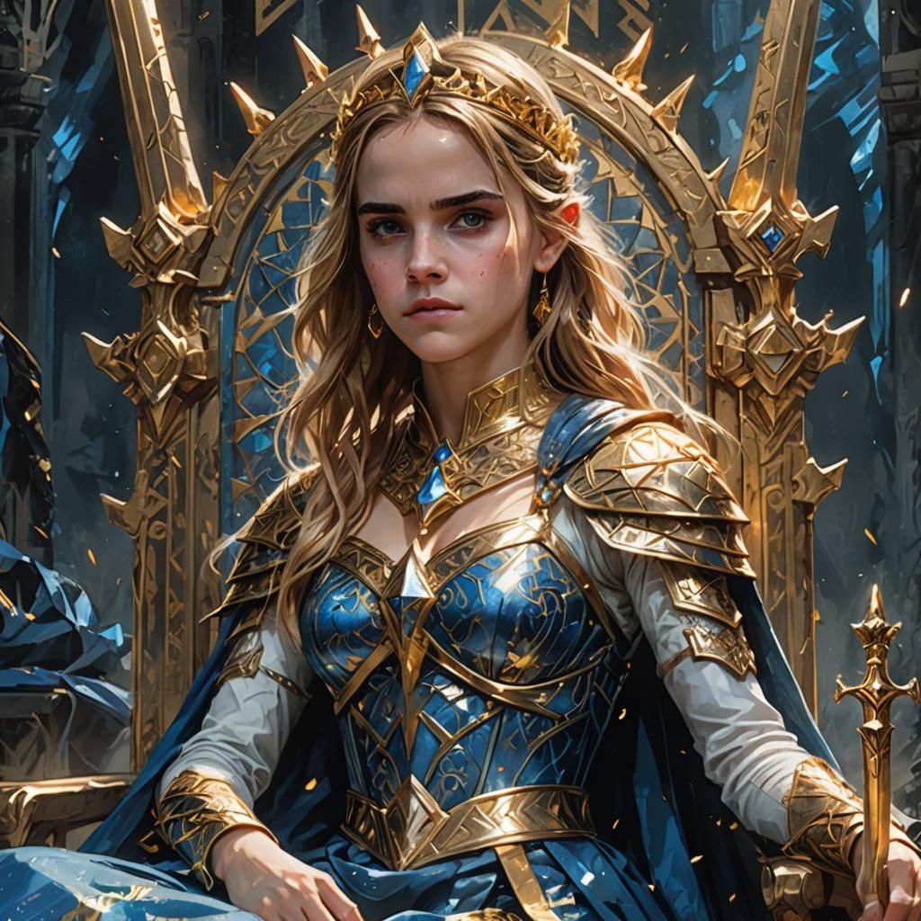 "Stunning full body Portrait of Emma Watson as Princess Zeld...