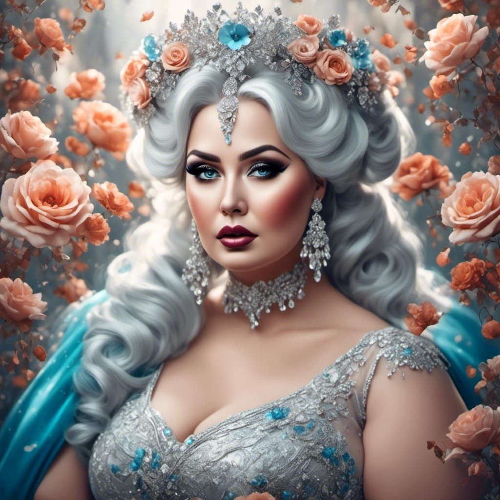 Curvy Greek Woman on Awkward Date in Pastel Colors