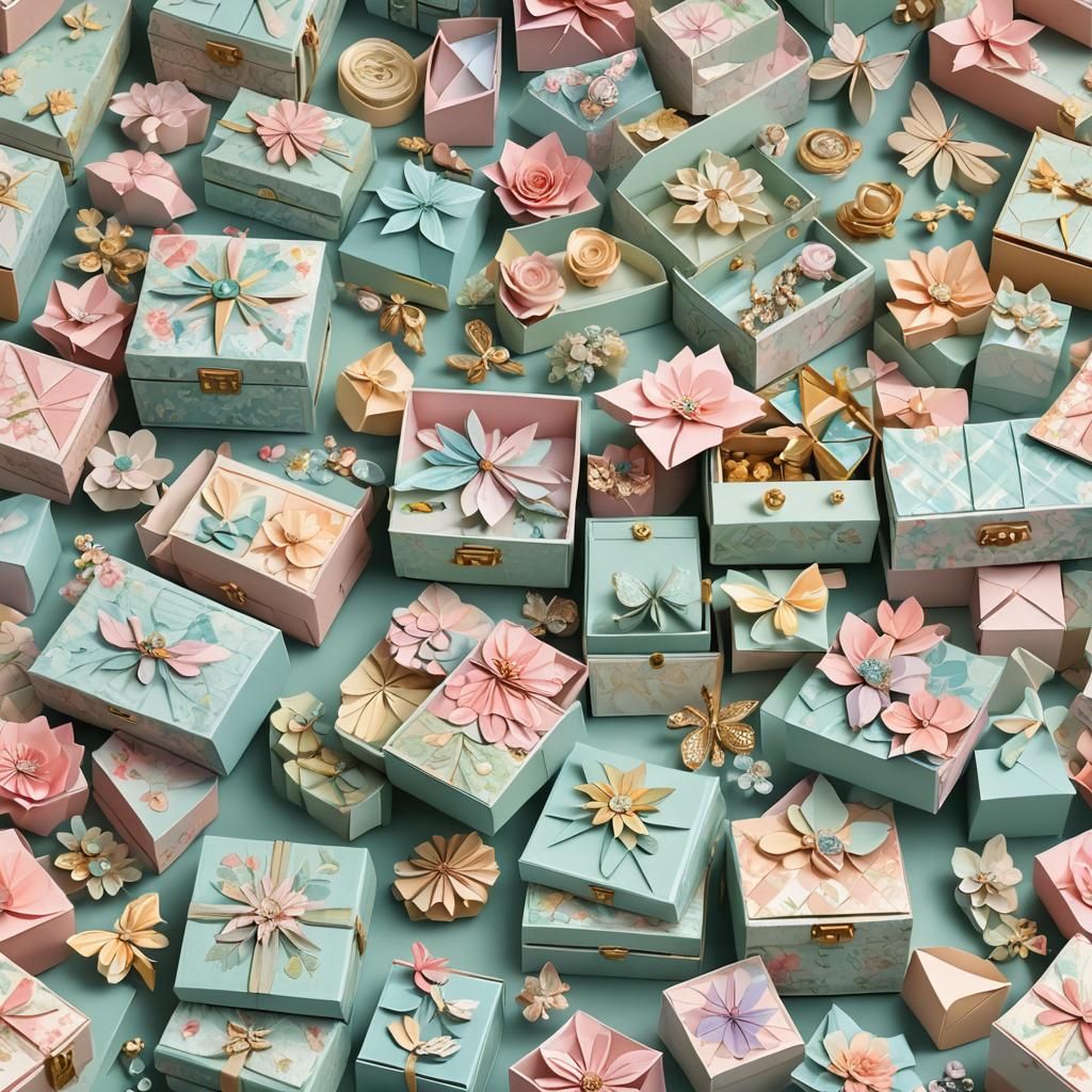 Elegant Pastel Jewelry Box for Decoupage