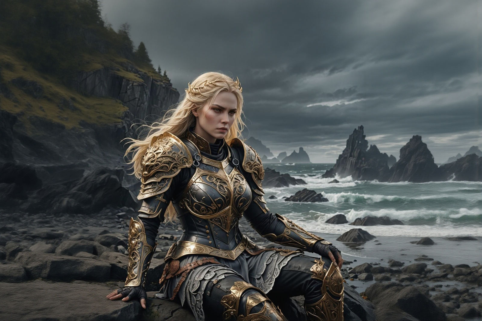 Berserk Armored Woman on Northern Shore