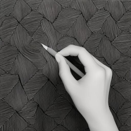 Escher-esque Hand Drawing a Hand