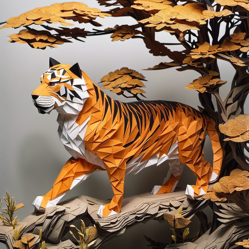 origami tiger