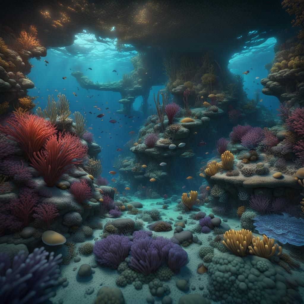 Underwater New Caledonia in Photorealistic Digital Art
