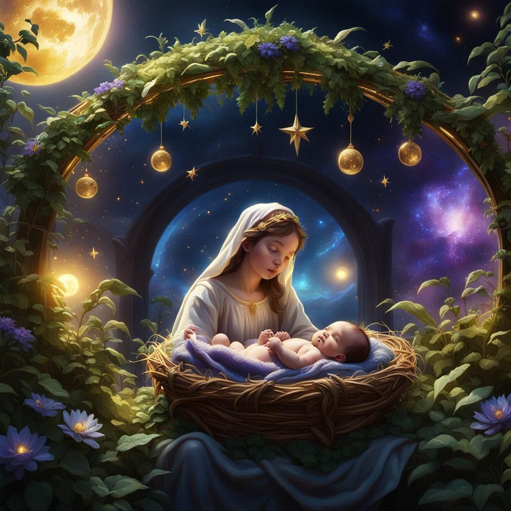 Baby in Manger: Fantasy Concept Art in Unreal Engine