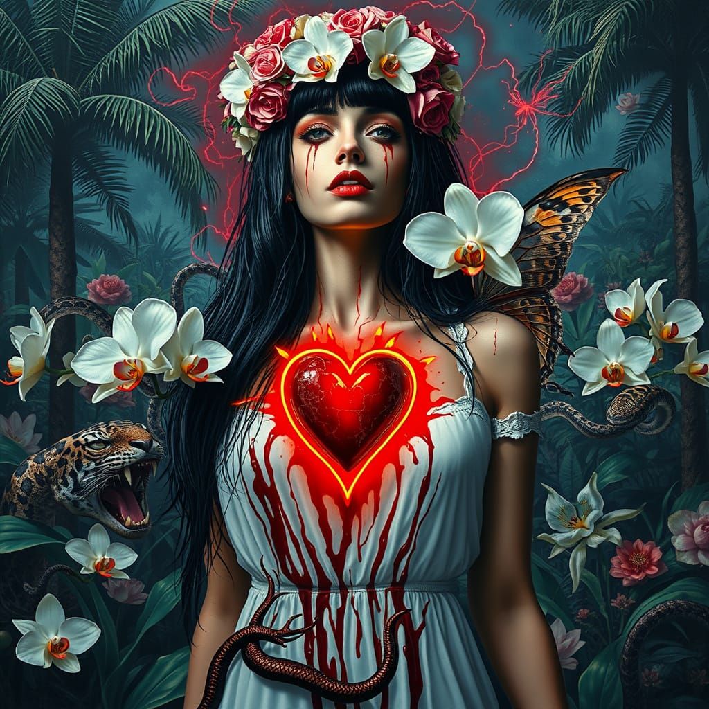 Surreal Jungle Scene in Style of Salvador Dali