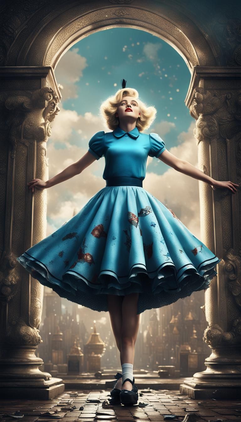Alice Recreates Marilyn's Pose: Fantasy Concept Art