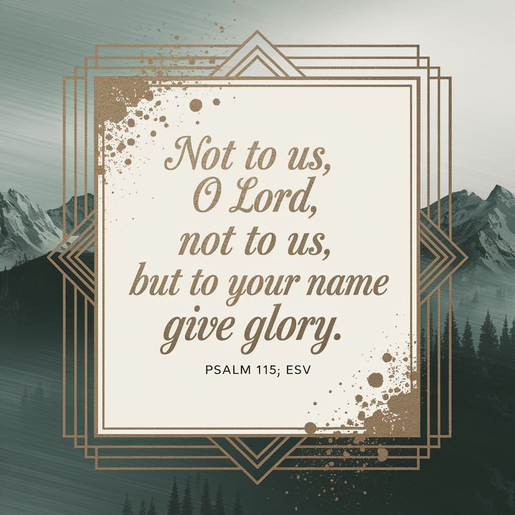 Golden Cursive Scripture on Regal Parchment with Majestic Mo...