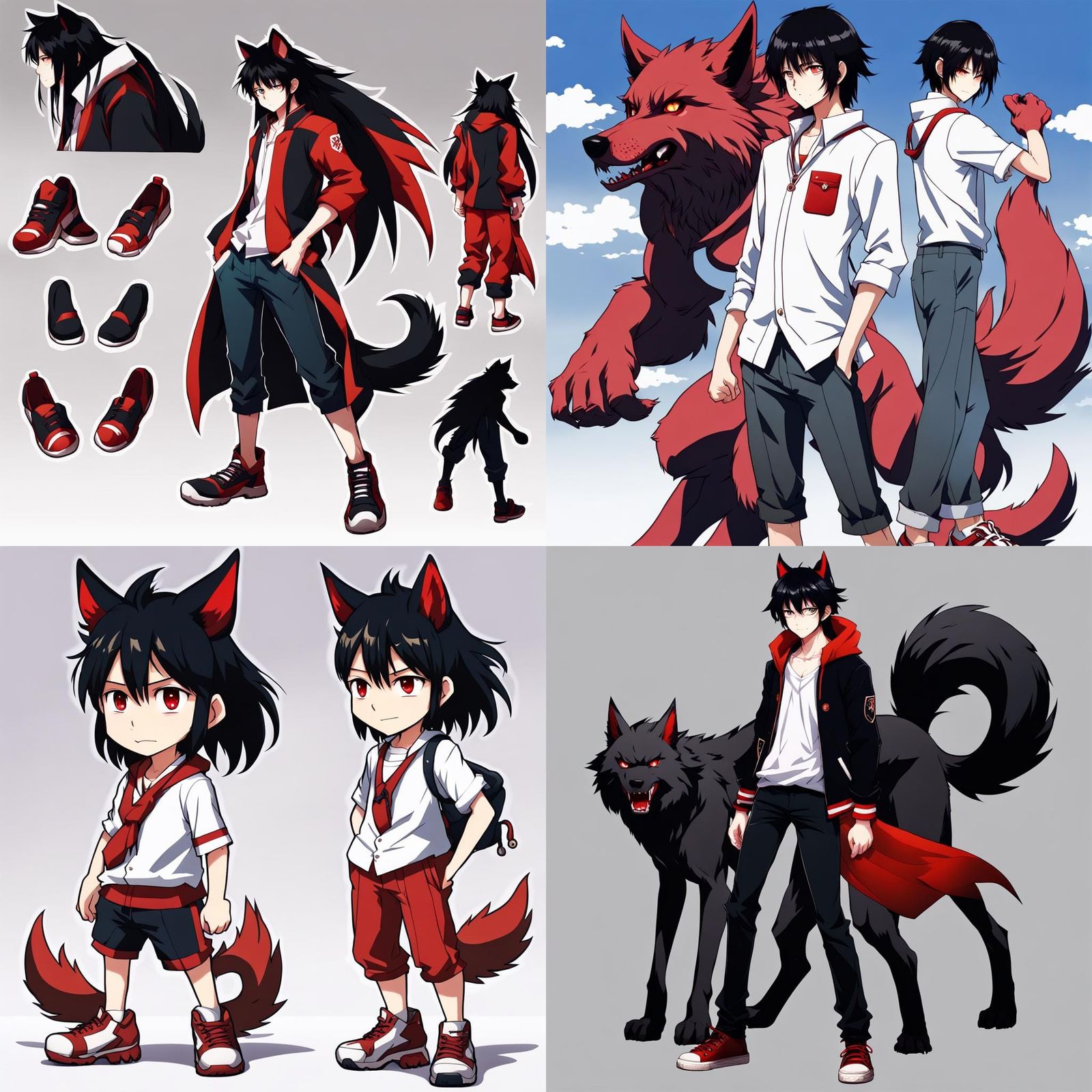 Anime Style Character with Werewolf Features