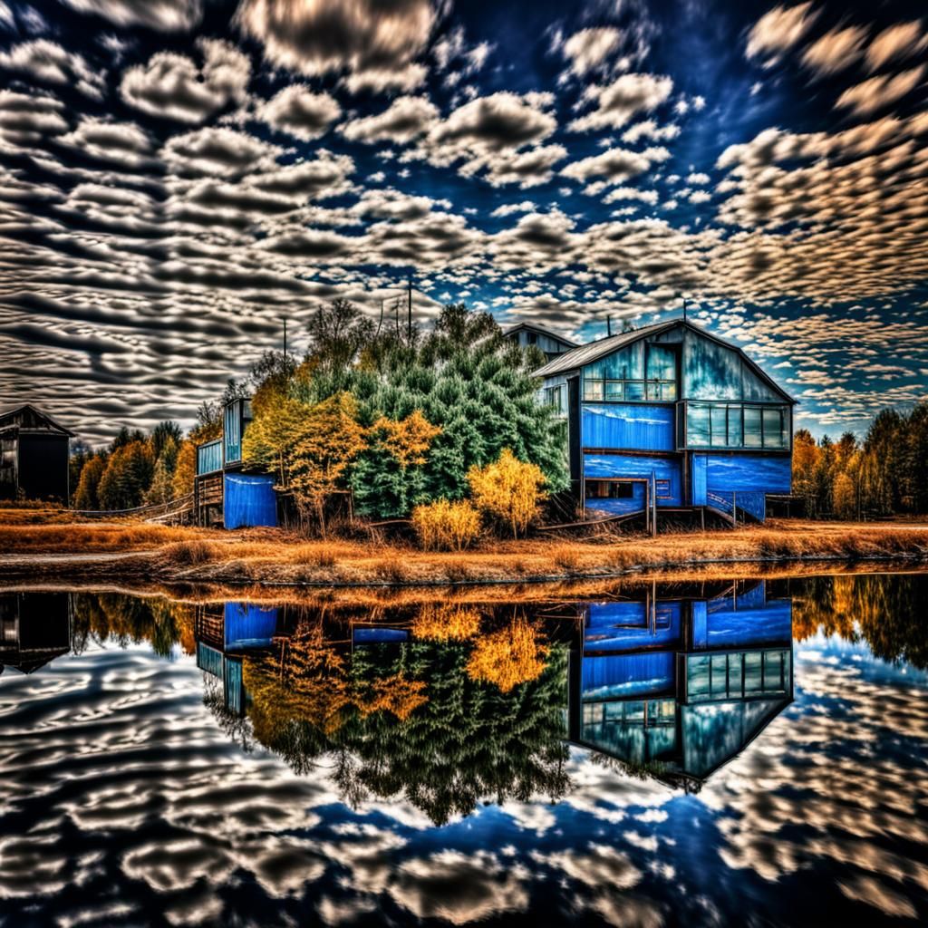 Abstract Reflections in Hyperrealistic HDR Fine Art