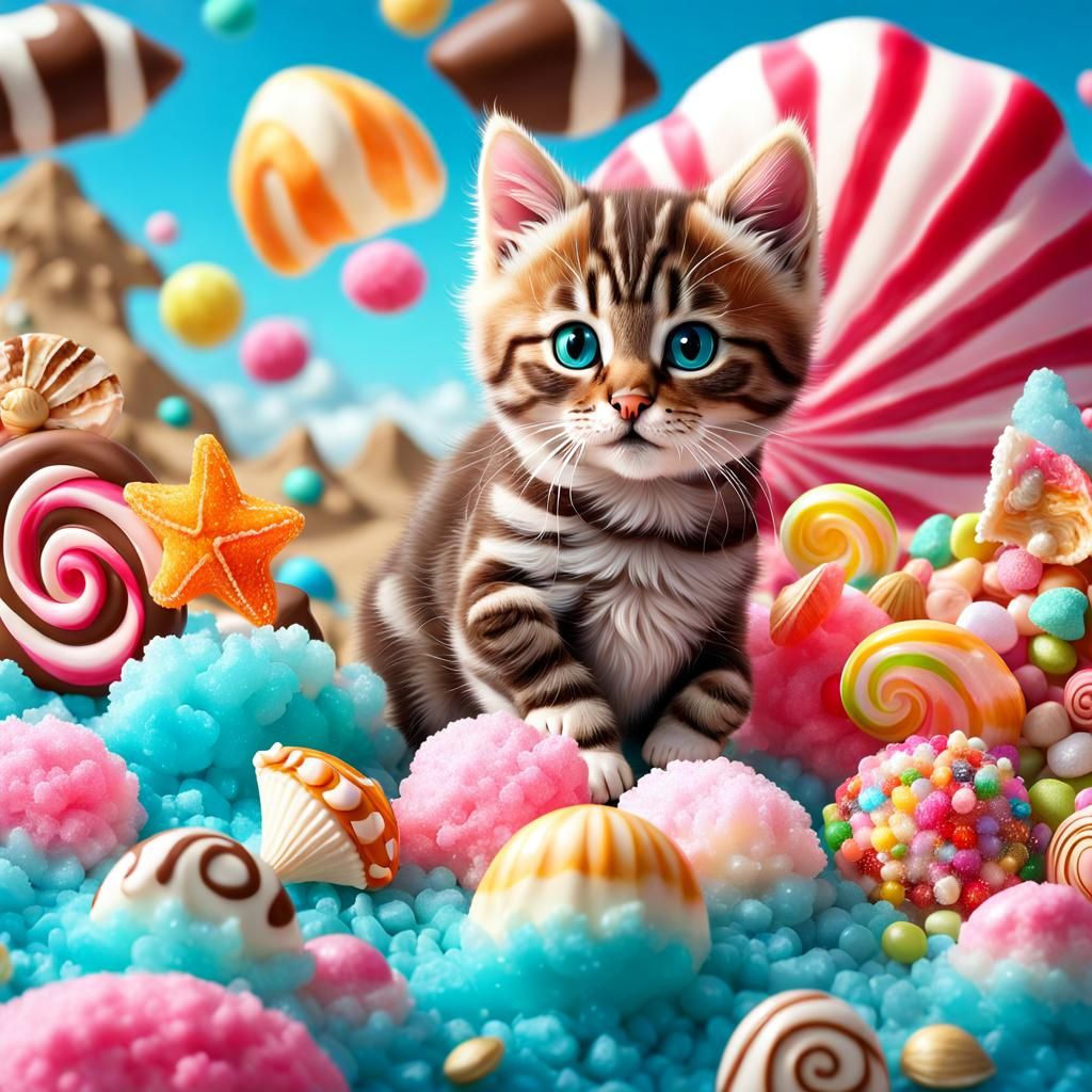 Kitten in candyland