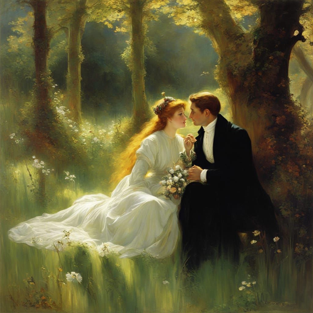 Romantic Fantasy Art in Academic Style