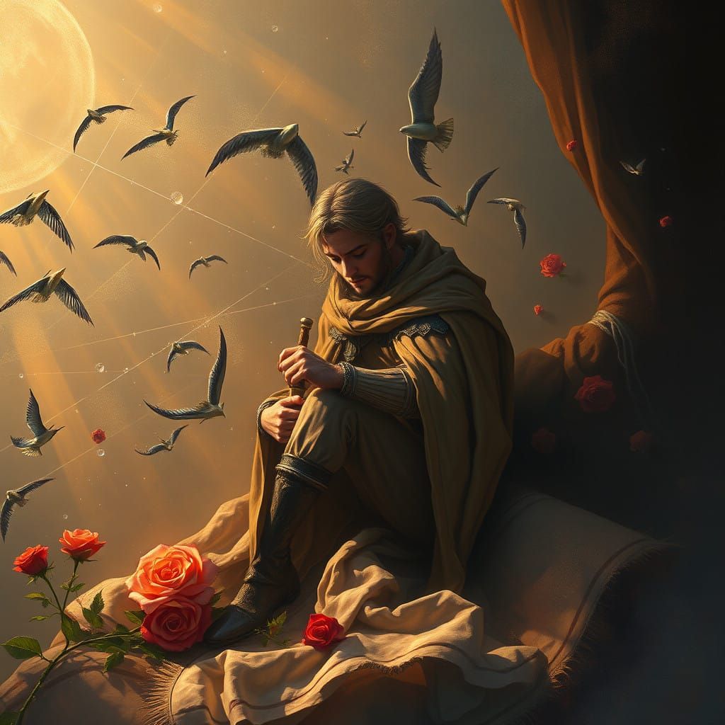 A Lonely Figure Emerges from Whispers of the Past