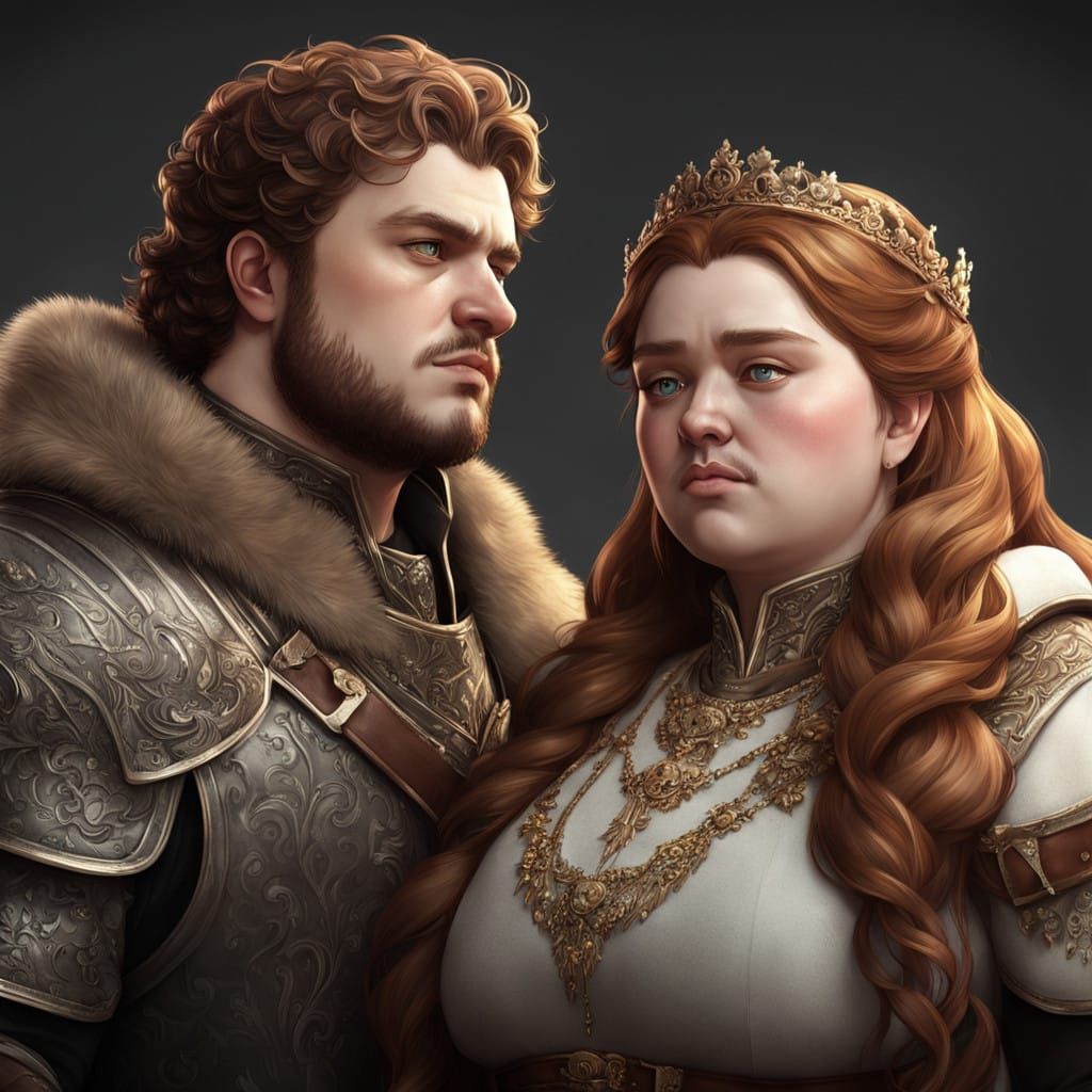 Cyberpunk-Style Anime King and Queen