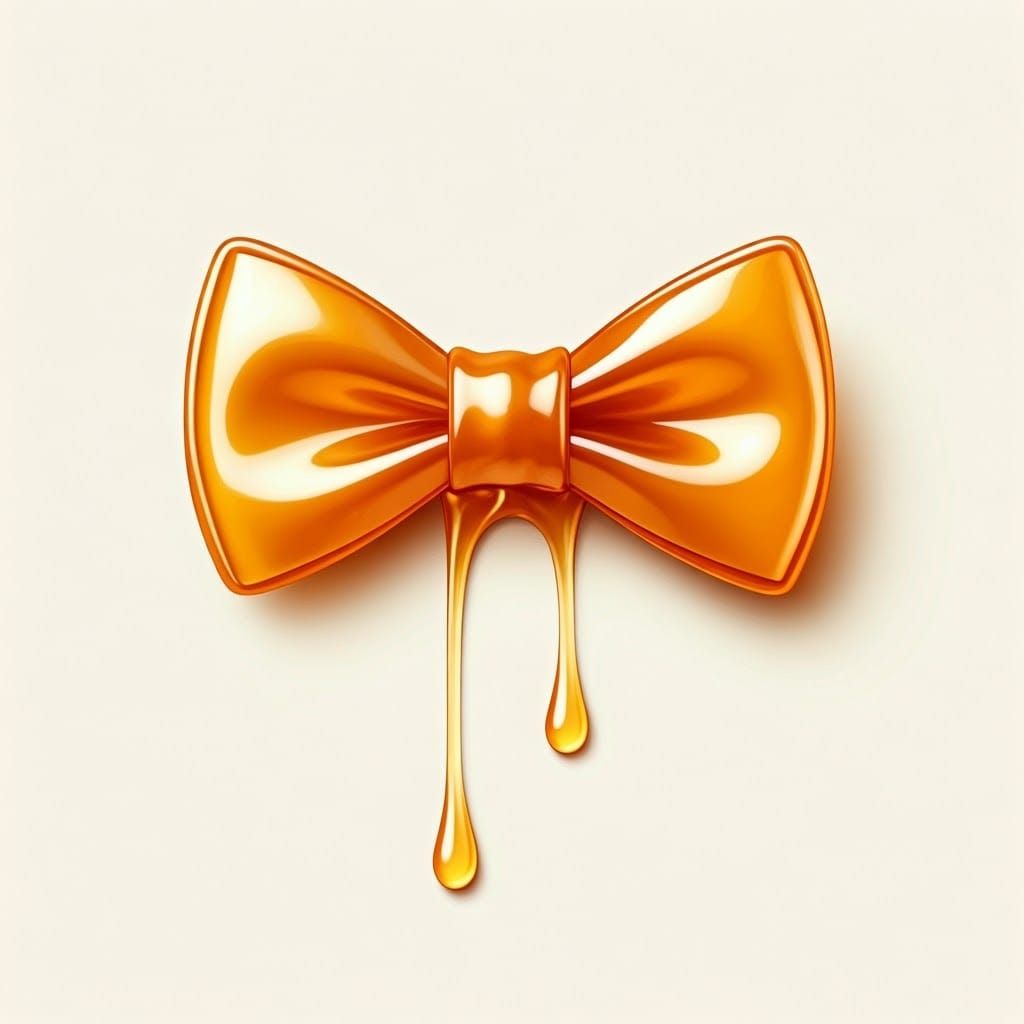 Honey Bow Tie in Pop Surrealist Style