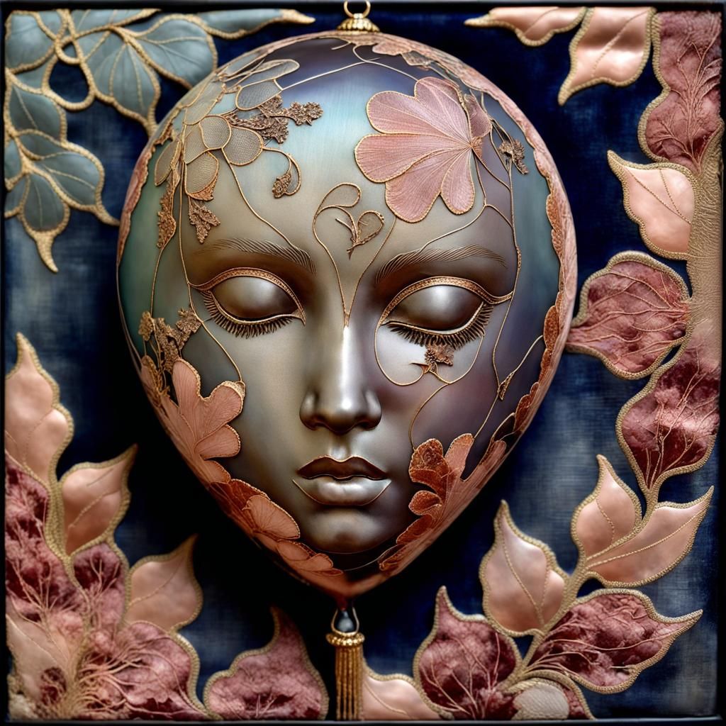 Surreal Bone Fingers Bursting Heart Balloon