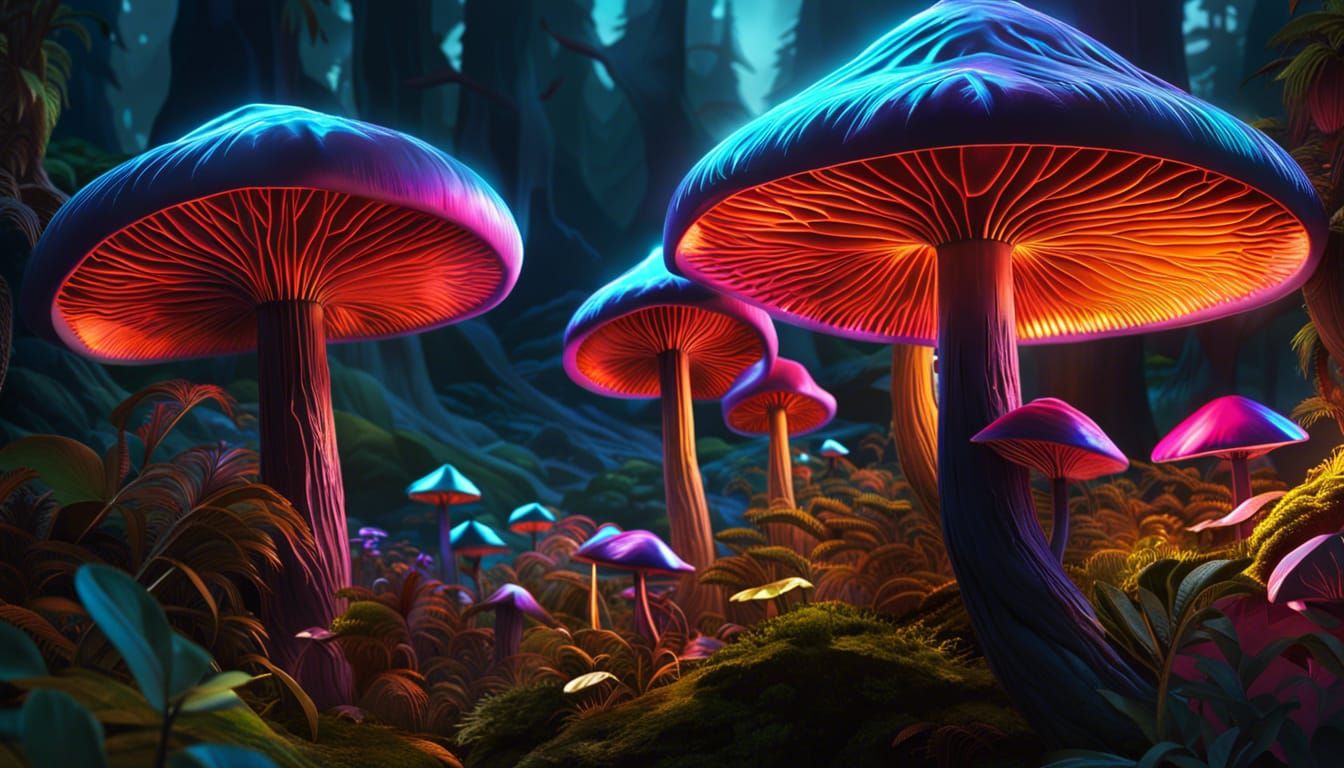 Neon Crypto Shrooms