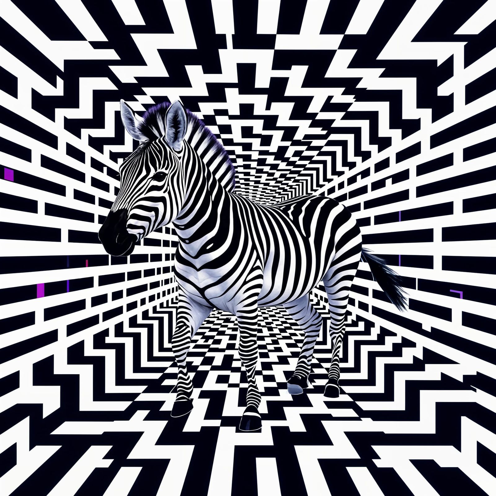 Optical Illusion of Hidden Zebra