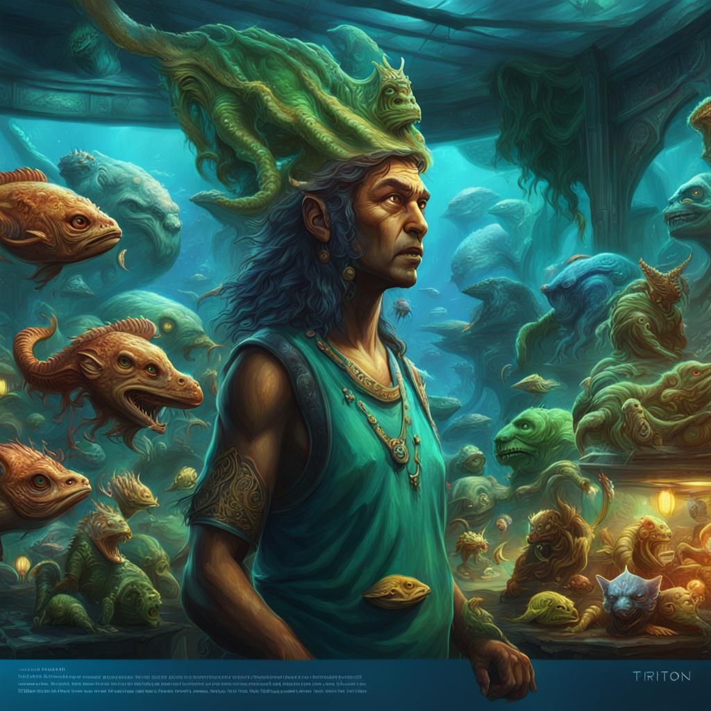 Bustling Interstellar Market on Triton: Hyperrealistic Conce...