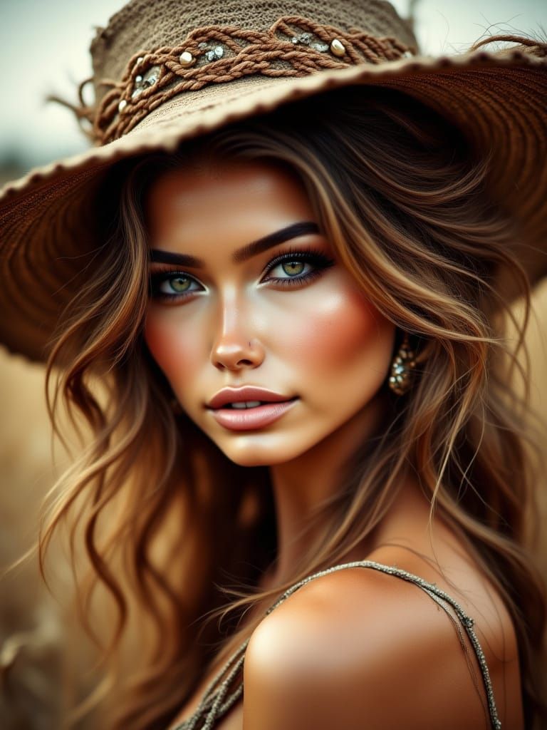 Safari Woman in Africa as Detailed Macro Photography