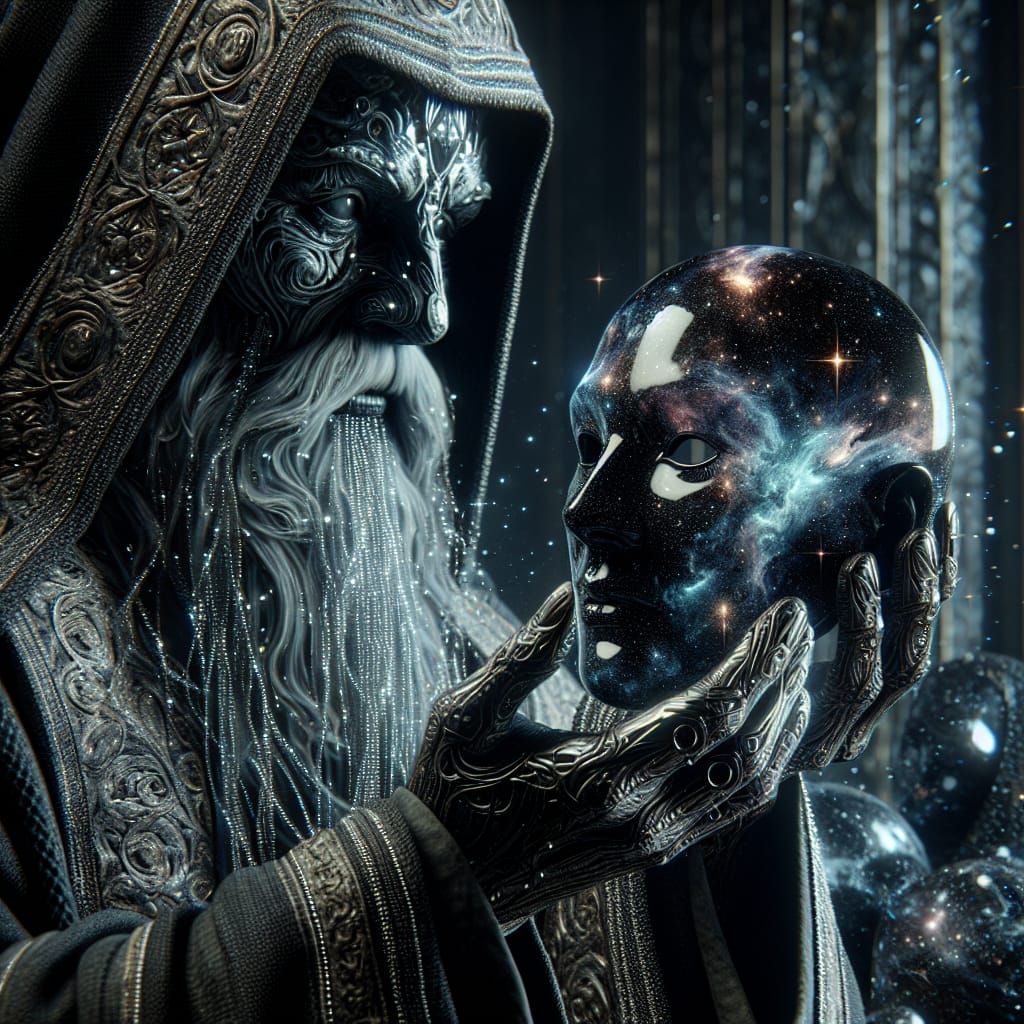 Ancient Oracle Transfers Cosmic Mask to Wide-Eyed Apprentice...