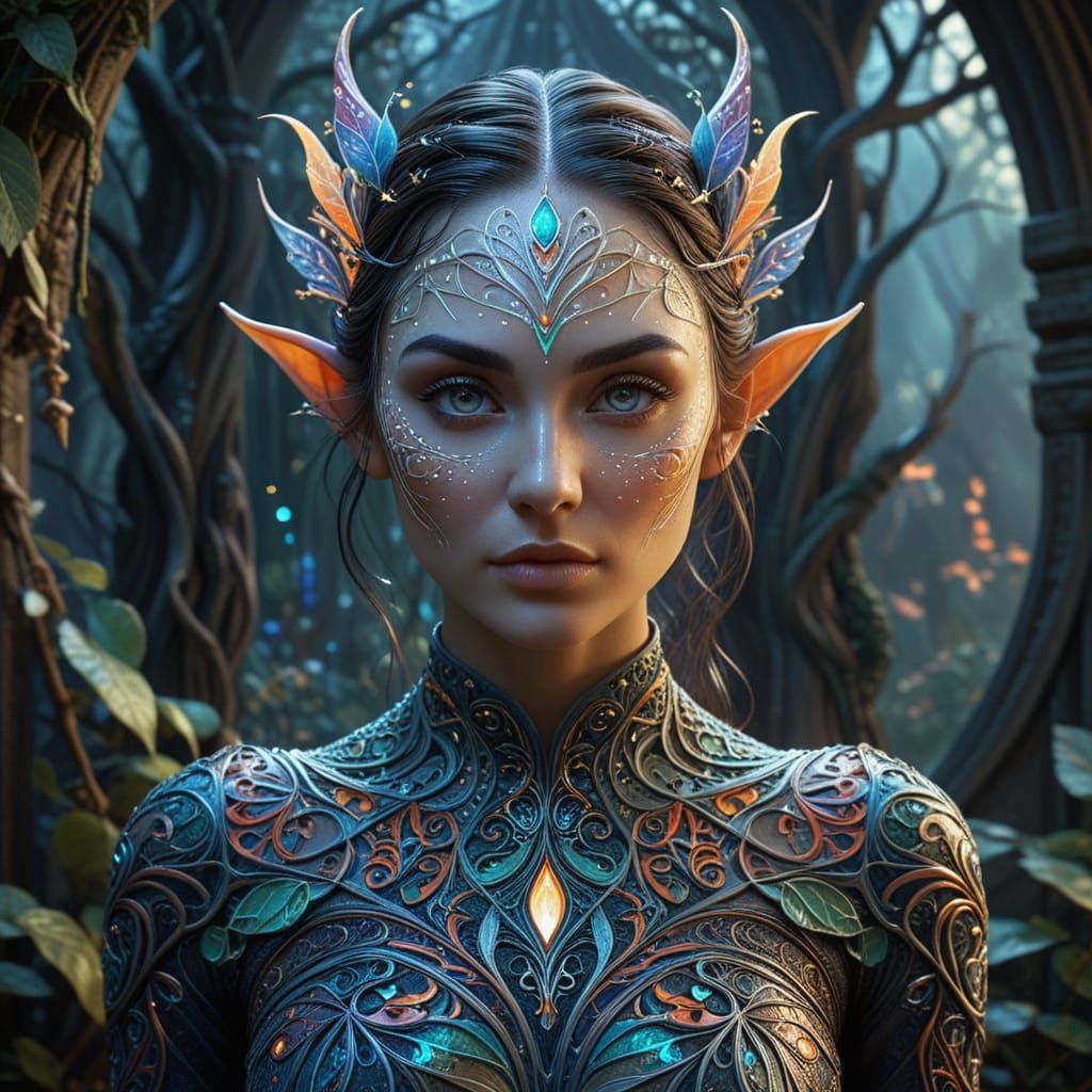 Ethereal Elven Beauty in Mystical Landscapes