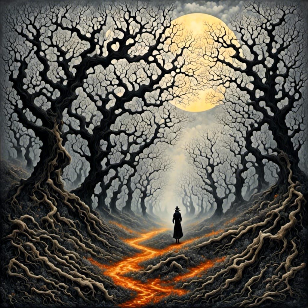 Dark Surreal Landscape in Style of Pejac