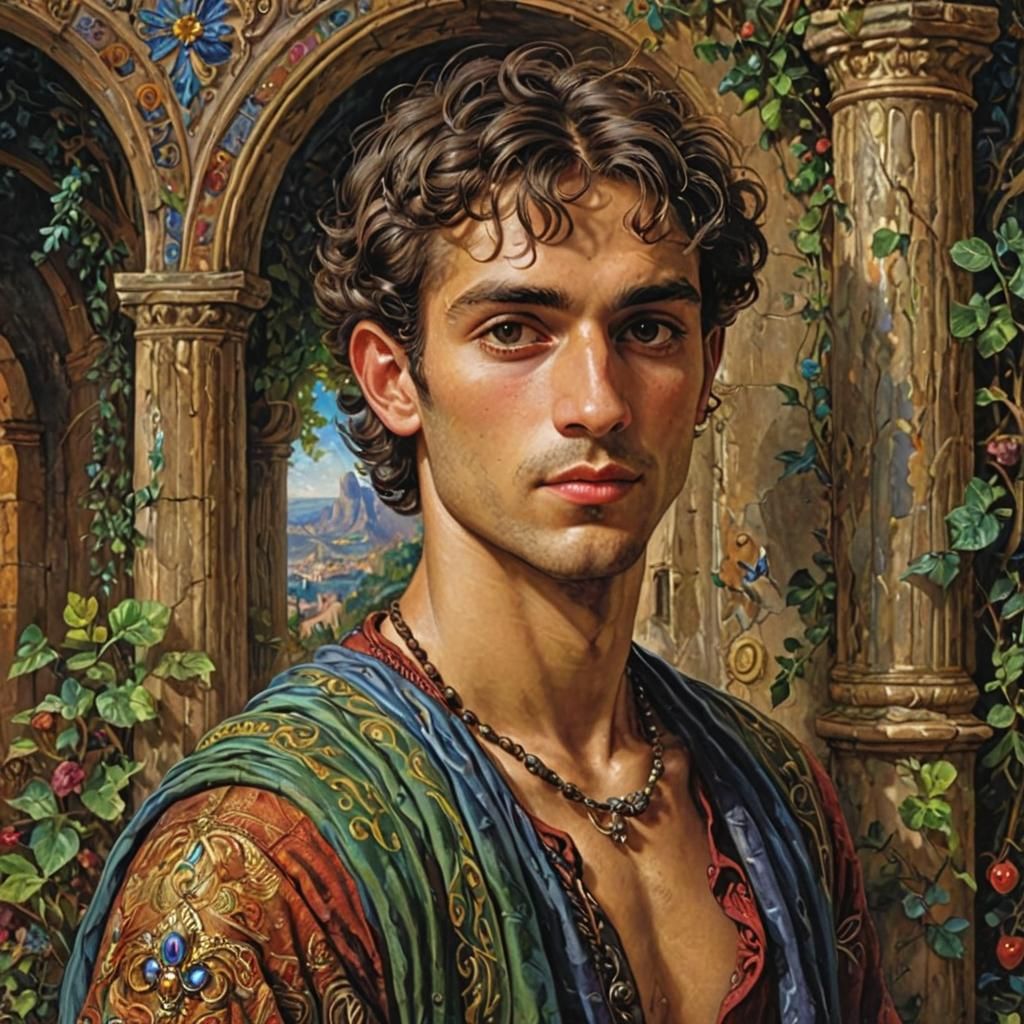 Contemplative Italian Man: 8k Concept Art