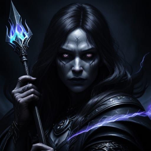 Sorceress in Ominous Mystical Aura