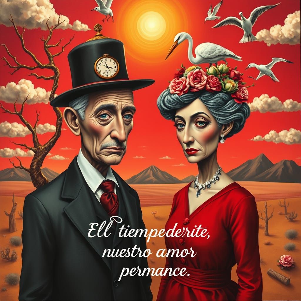 Surrealist Valentine's Day Card in Dalí Style