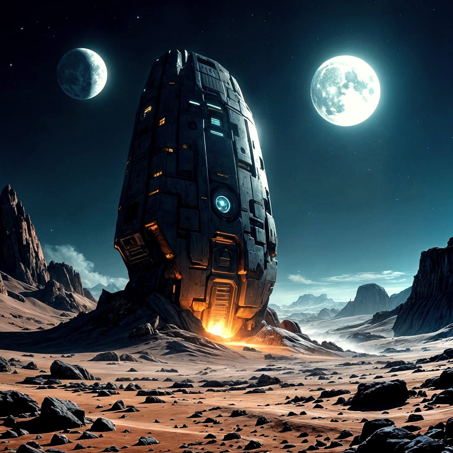 Astronaut Discovers Ancient Alien Artifact Under Twin Moons