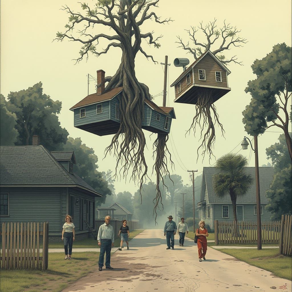Surreal South Carolina Scene in a Dreamlike, Surrealist Styl...